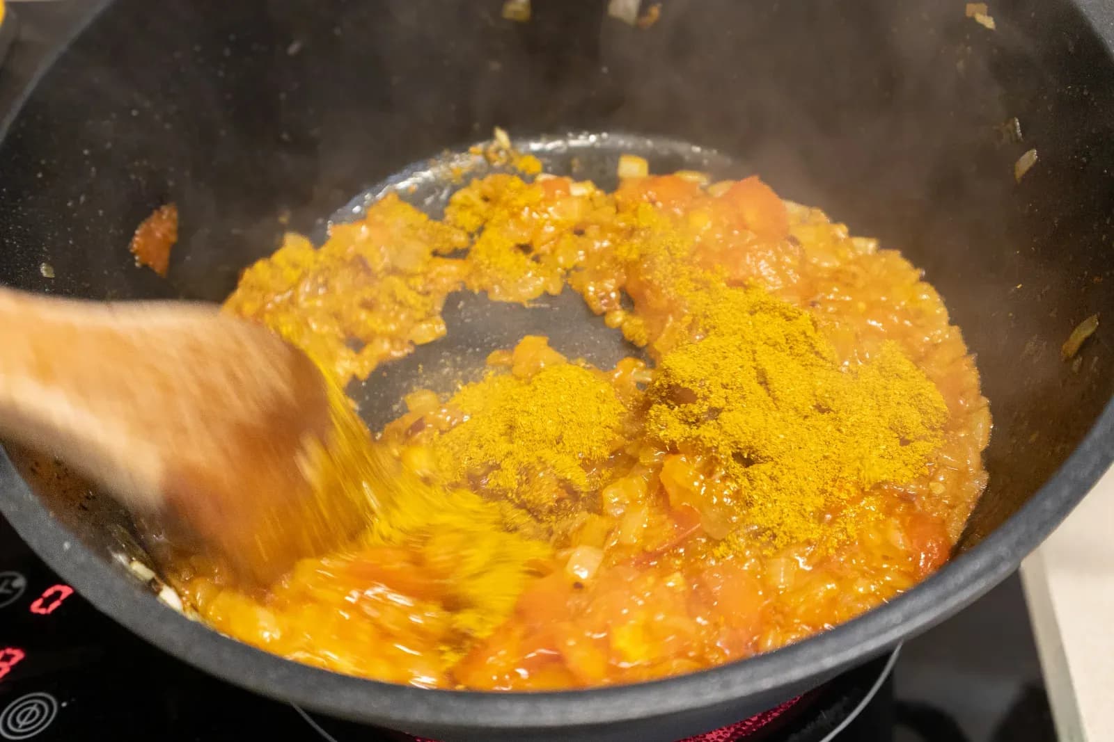 pollo curry - processo
