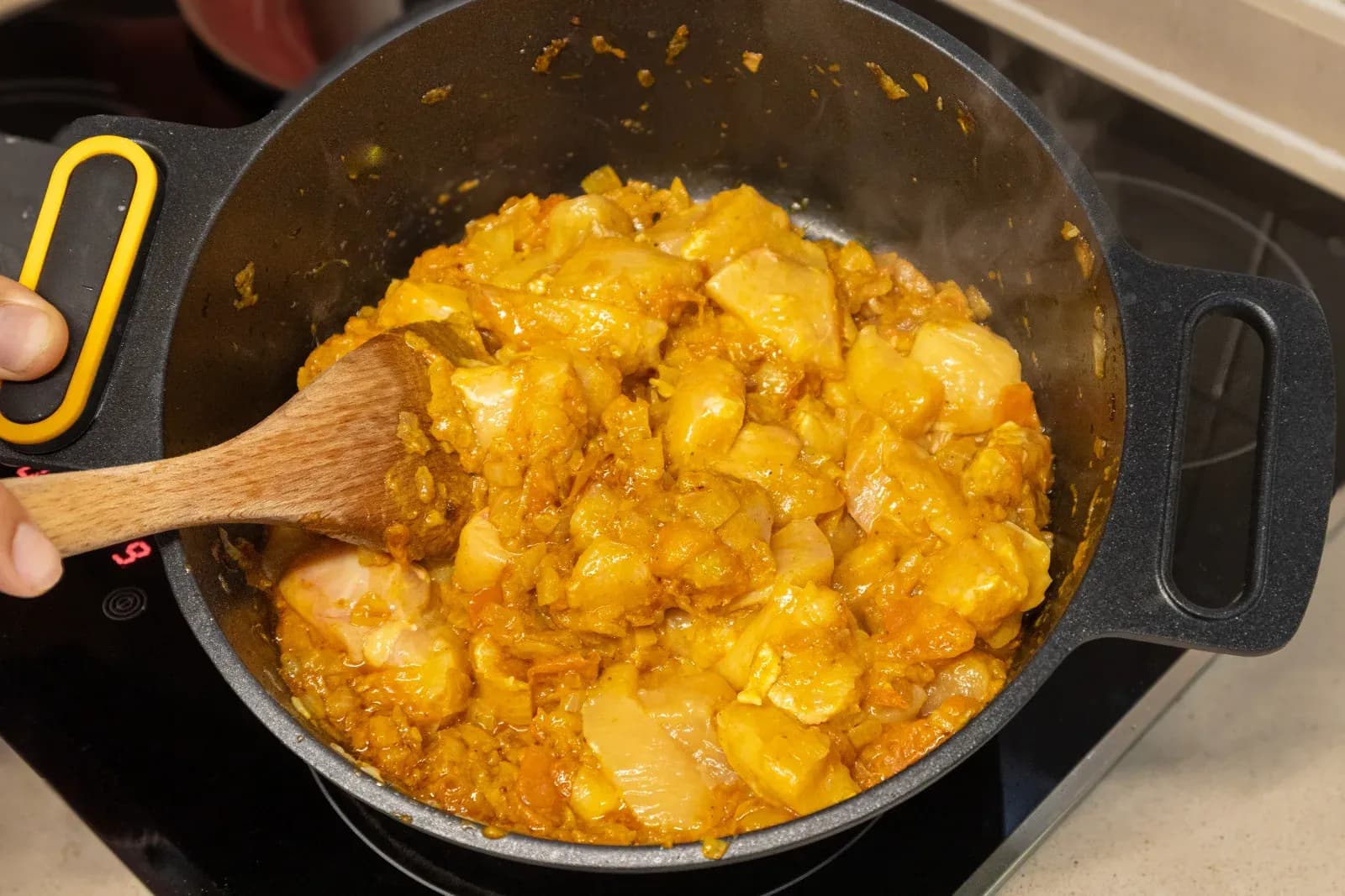 pollo curry - processo