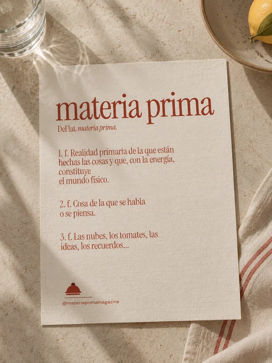 Materia Prima etimología